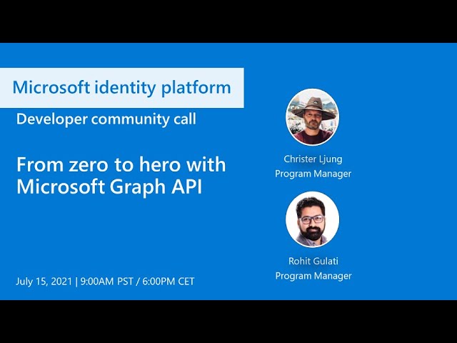 Outline Video From zero to hero with Microsoft Graph API – July 2021