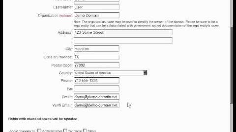 Updating domain contact information via Dotster.com