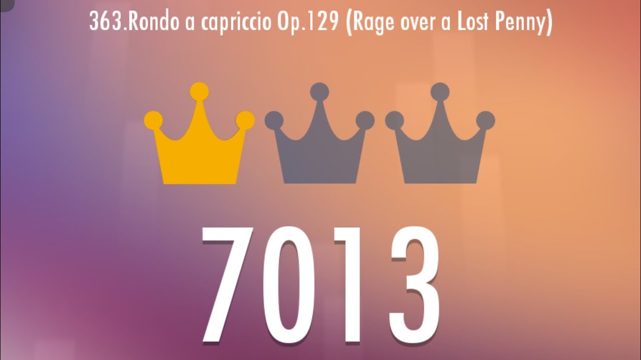 [Beethoven] Rondo a Capriccio (Rage Over Lost Penny)-Piano Tiles Umod BBC