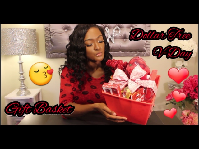 DIY VALENTINE BASKET, DOLLAR TREE GIFT BASKET, PROCESS VIDEO