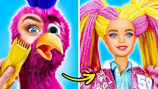 BARBIE VS MERCREDI VS M3GAN ! LA TRANSFORMATION D&#39;UNE POUPÉE RICHE VS PAUVRE || Par 123 GO! TRENDS