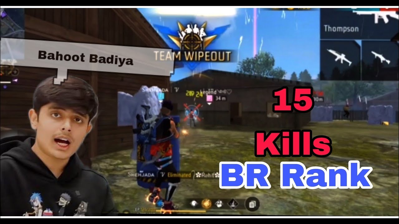 15 Kills Booyah In Br Rank Squad vs Squad|Free Fire maxGameplay|Rank ...