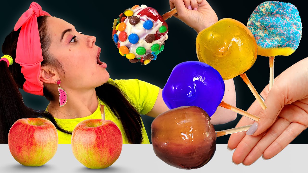 How to Make Colorful Chocolate Apples! 푸드 챌린지 Mukbang by Yum Yum