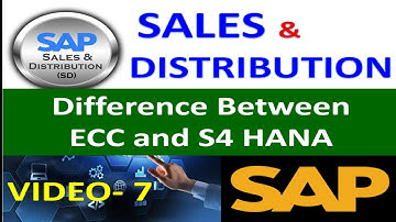 Difference Between ECC & SAP S4HANA | SD | Sales Distribution Configuration in Sap | DK TECHNOLOGIES
