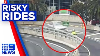 Rise in dangerous food delivery cyclists in tunnels | 9 News Australia