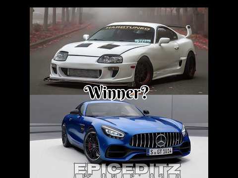 Mercedes Benz AMG GT 🆚 Toyota Supra Mk4 #supra #mercedes #supercars #comparison #shorts #viral