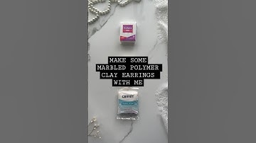 Make some marble faux stone #polymerclayearrings #processvideo #polymerclay #clayearrings #aesthetic