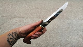 Winter war style puukko knife making