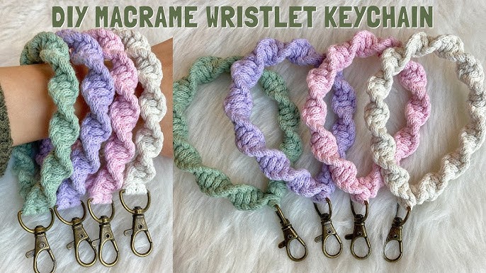 Cable Weaved Macrame Keychain – Knots of Happiness