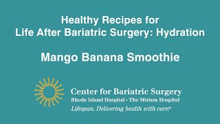 Healthy Recipes for Life After Bariatric Surgery: Hydration / Protein Shake
