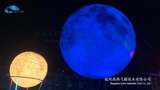 10M Big Inflatable Glowing Moon for decorative