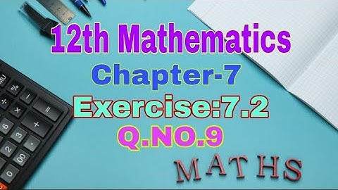 12th Mathematics||Chapter-7|| Exercise:7.2||Q.No.9||Tangent and Normal||