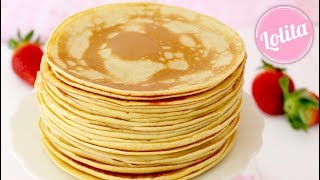 Receta de crepes dulces caseros - Receta de crepas fáciles - Masa de crepes  - YouTube