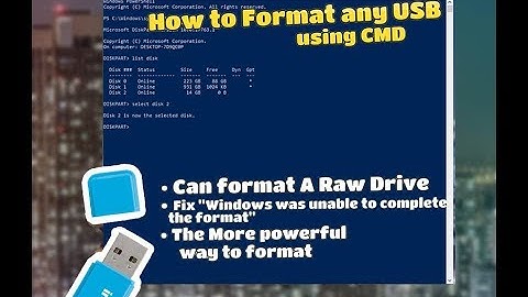 How to format any USB using CMD/windows Powershell---How to clean a USB/remove virus for free (2019)