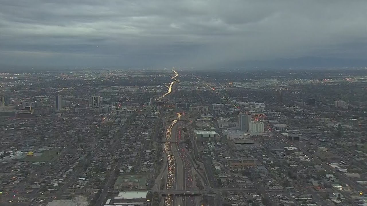 Rainy weather and wet roads in Phoenix Wednesday morning YouTube