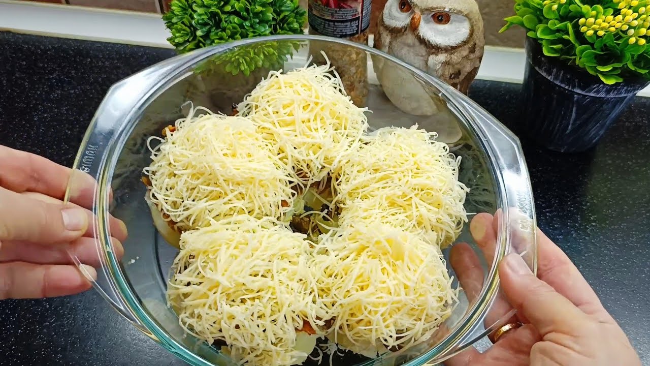Быстрый обед за 30 минут! Картошка с лесными грибами под сырной шапкой 😍🍄🧀