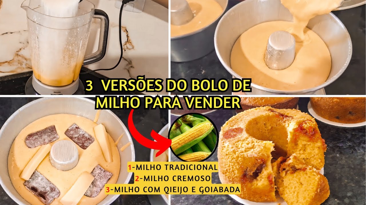 BOLO DE MILHO: 3 RECEITAS SURPREENDENTES + Dicas de Bolos Para Vender e LUCRAR!