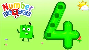 Numberblocks World | Meet Numberblocks Four | Learn Number Tracing | Fun Educational Video