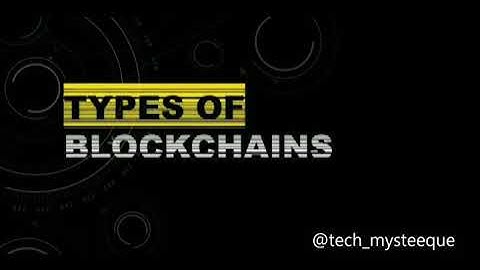 Types Of Blockchain Platforms.