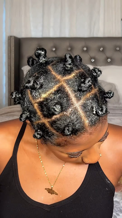 Bantu knots on my short natural hair #type4naturalhair