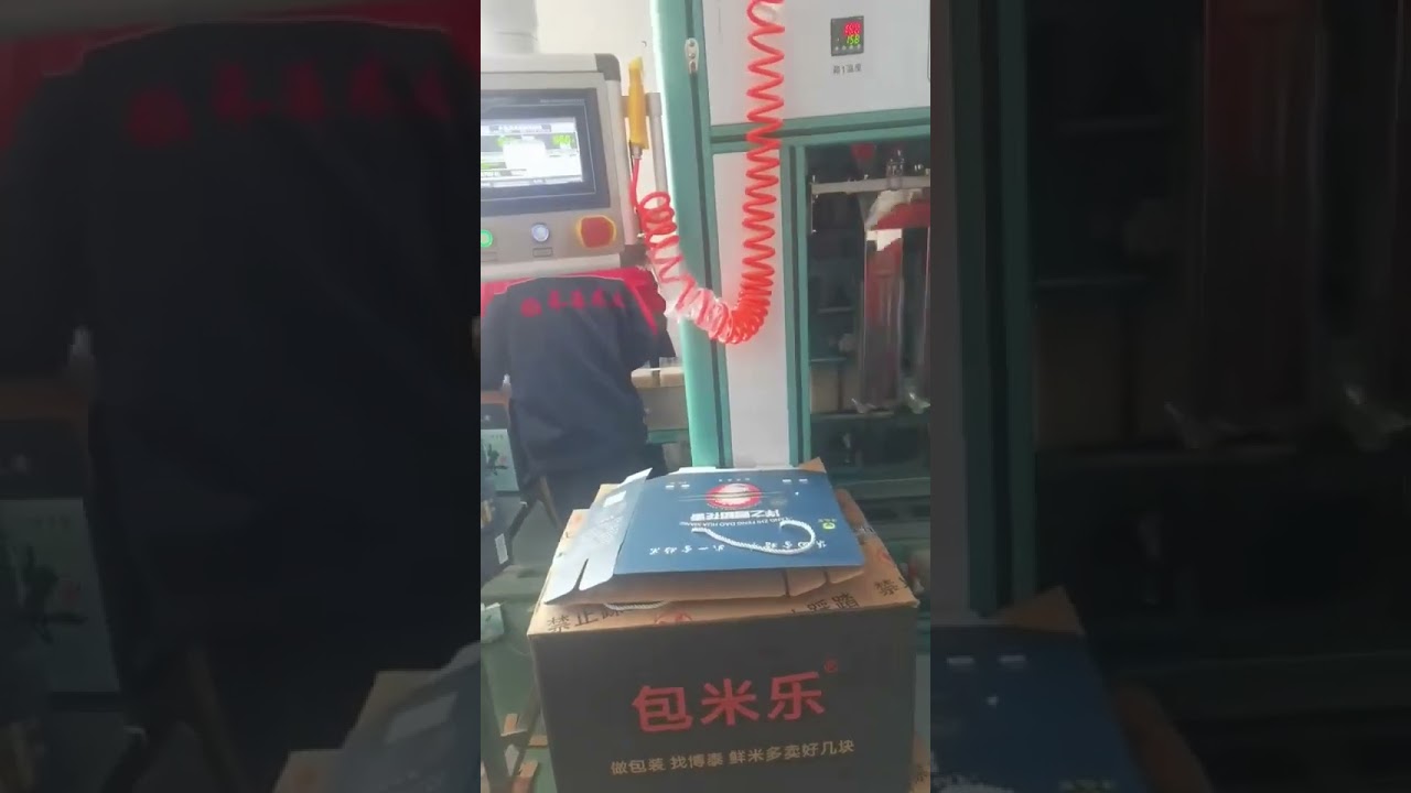 ‌Semi-auto Brick Shape Vacuum Packing Machine at Customer's Site