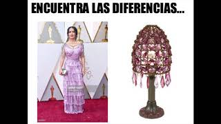 salma hayek memes 2018-vestido de salma hayel en los oscars