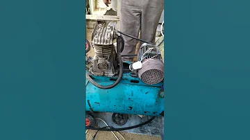 تجربه موتور كمبريسر هواء بعد اللف اداء ممتاز ٢ حصان 