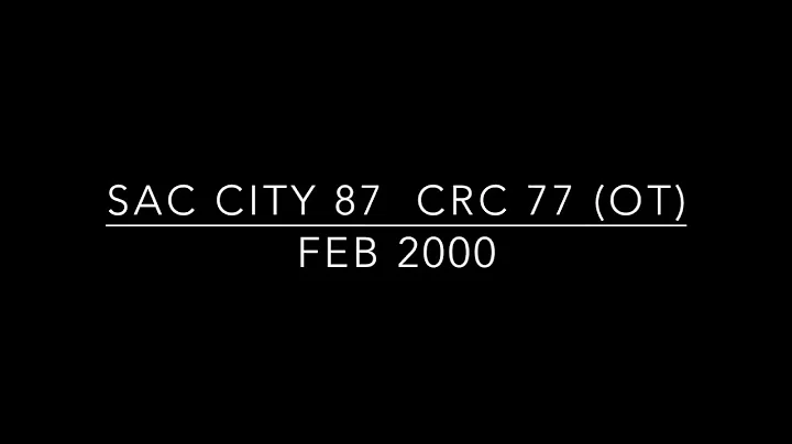 1999-2000 Sac City at Cosumnes River