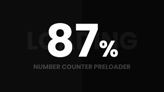 Number Counter Preloader Using Html CSS & Jquery