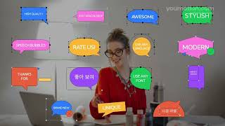 Speech Bubbles Liquid Motion | Pack for Editors
