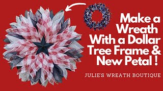 DIY Dollar Tree Flower Wreath | How to Make a Flower Wreath | Patriotic Wreath Tutorial | DIY Crafts