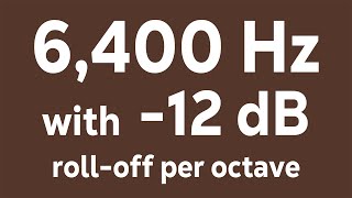 Brown Noise, Max 6,400 Hz with -12 dB roll off per octave, 12 Hours Black Screen