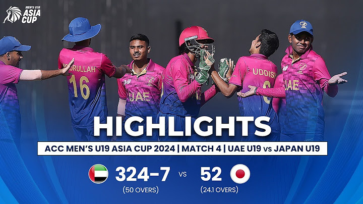UAE U19 vs Japan U19 | ACC Men's U19 Asia Cup | Match 4