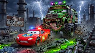 BeamNg Master McQueen: POLICE CHASE ZOMBIE VEHICLES #7 - City Fog Mystery Survival - BeamNG screenshot 3
