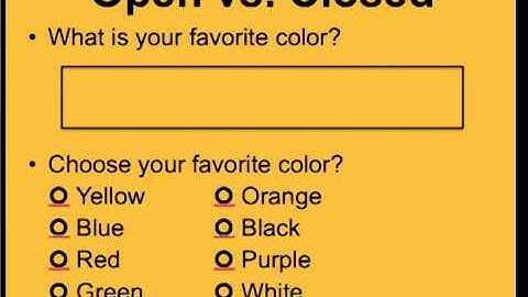 Creating Survey Questions