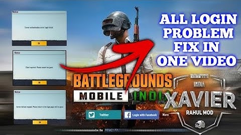 BGMI LOGIN PROBLEM TWITTER & FACEBOOK 😱 SERVER AUTHENTICATION ERROR LOGIN FAILED 🔥 BGMI LOGIN ERROR