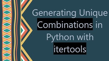Generating Unique Combinations in Python with itertools