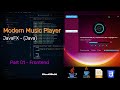 Modern Music Player- Part (01) Frontend (UI), desktop application using javaFX