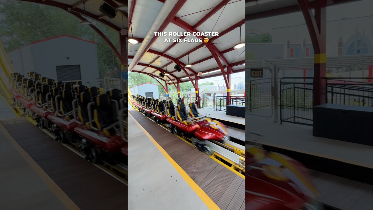 Flash roller coaster at Six Flags ⚡️