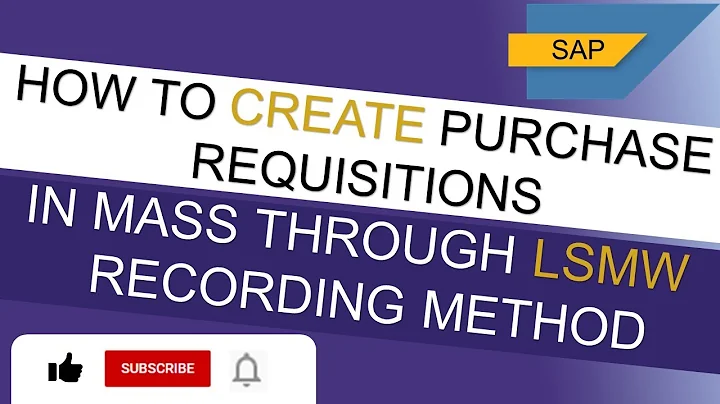 How to Create Purchase Requisition in mass through LSMW recording method.