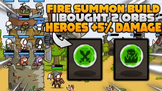 FIRE SUMMON BUILD Episode 28 🔥 | I bought 2 GREEN ORBS at WAVE 111K | GROW CASTLE screenshot 3