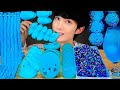 ASMR BLUE DESSERTS 2💙 파란 갤럭시 젤리 캔디 마카롱 디저트 먹방 GALAXY MAKARON MARSHMALLOW JELLY CANDY EATING MUKBANG