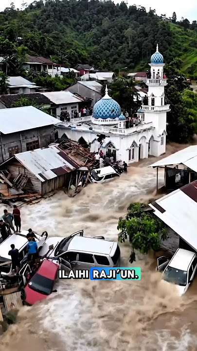 Banjir Bandang Tiba-Tiba Terjang Pemukiman, Belasan Warga Hilang #kisahnyata #viralvideo #fyp