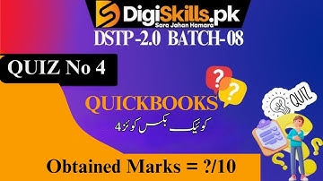 quickbooks quiz 4 bath 8 digiskills solution 2024 | quickbooks quiz 4 #quickbooks #batch8 #quiz4