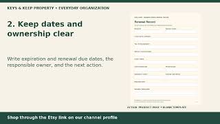 Business License and Renewal Kit: Track Dates, Submissions and Follow-Ups