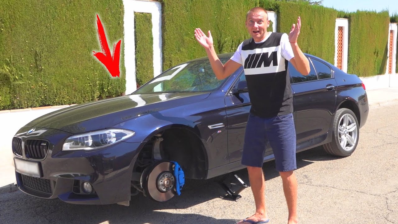 The wheel fell off on Bmw M5 - Dima helps to fix the wheel