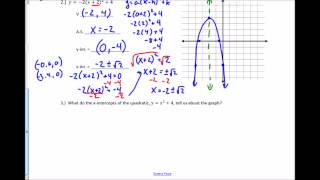 Algebra 2 Practice Chapter 4 Test #1-6