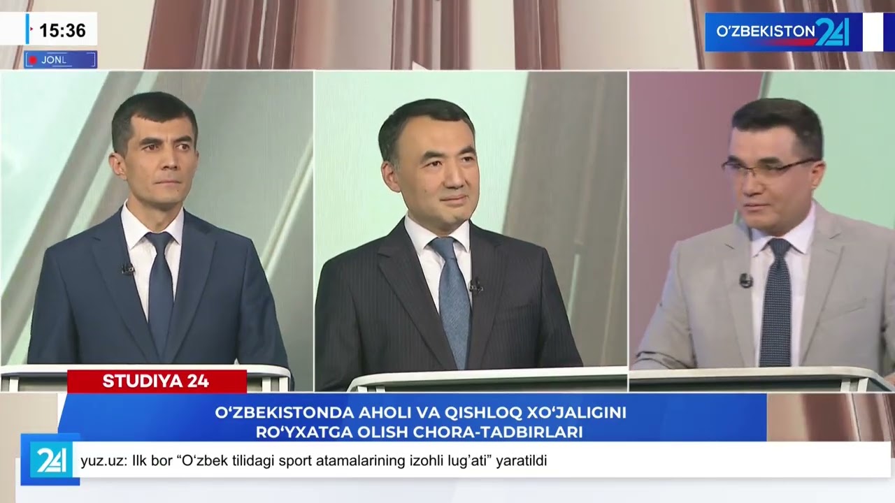 O'zbekistonda aholi va qishloq xo'jaligini ro'yxatga olish chora-tadbirlari