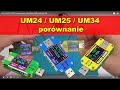 UM24 UM25 UM34 - porównanie mierników USB produkcji RD