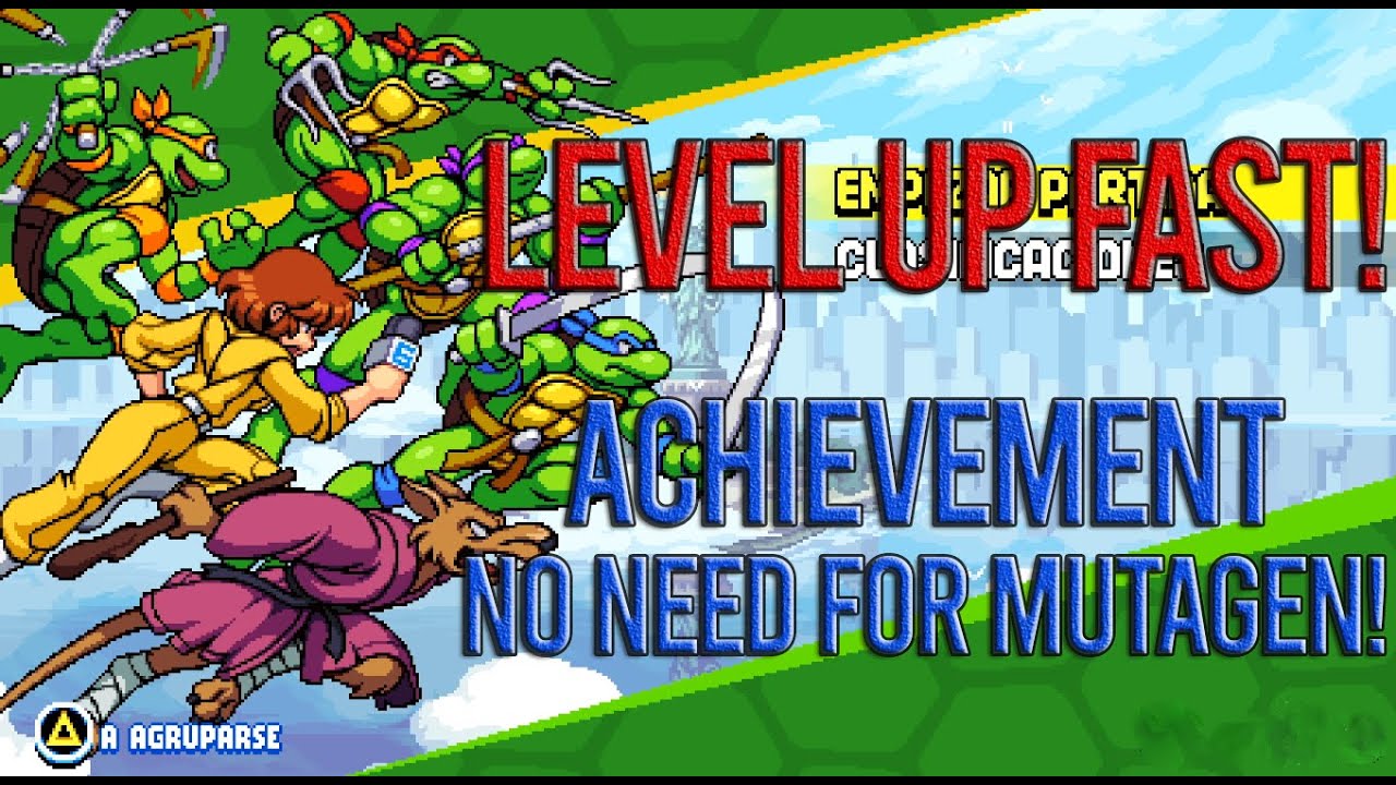 TMNT Shredder's Revenge Achievement No need for mutagen! fast level up method. YouTube
